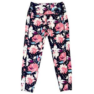 Cali Active Floral Activewear Leggings Medium